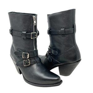 Celine Paris Hedi Slimane Black Leather Berlin Ankle Boots - Size 5.5